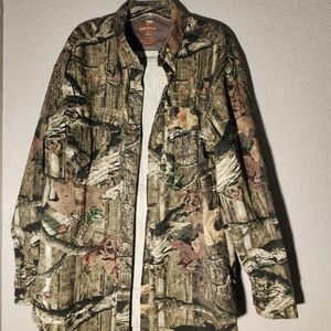 Game Winner Break Up Infinity "Mossy Oak" Camo Button Down Shirt, L